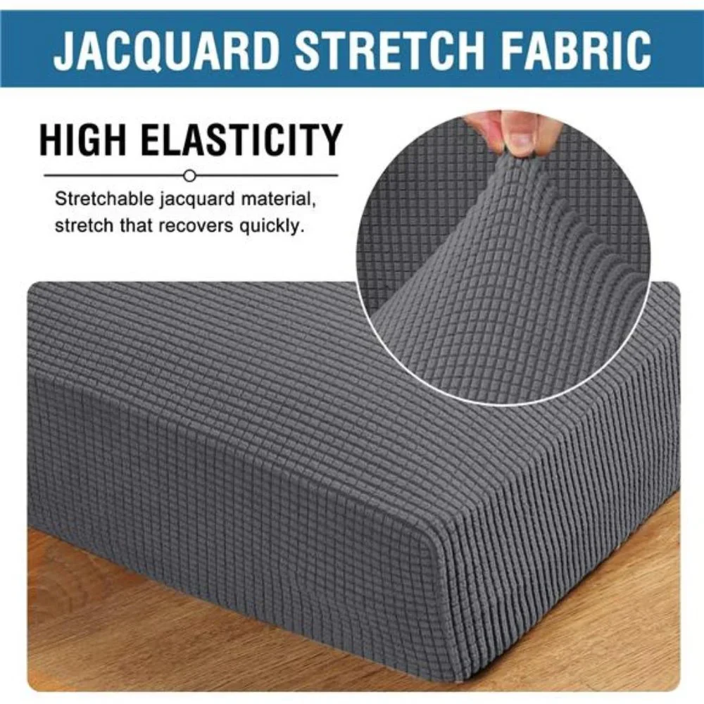 Super Stretch Individual Seat Couch Slipcover Sets Thick Jacquard Textured Twill